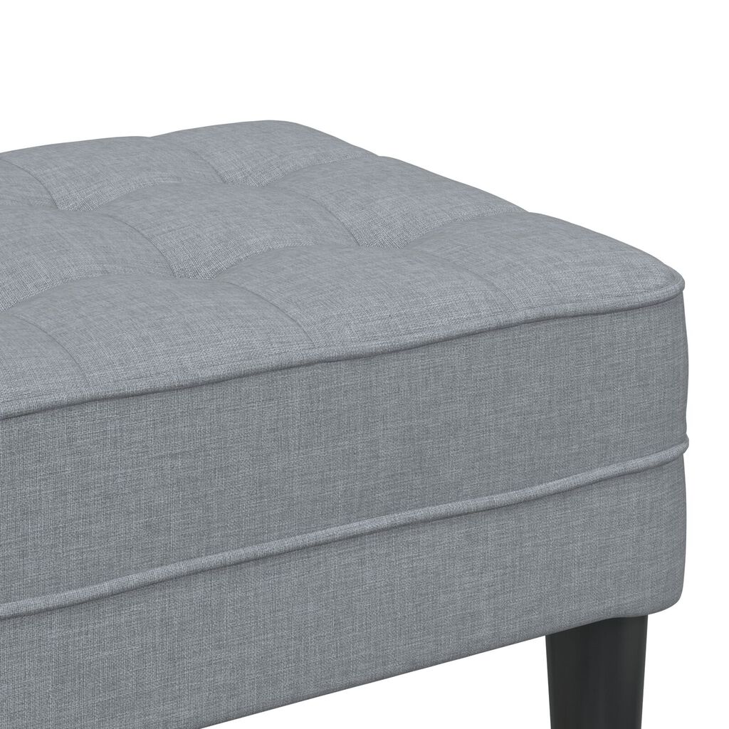 vidaXL Παγκάκι Ανοιχτό Γκρι 113x57x39 εκ. Υφάσμα