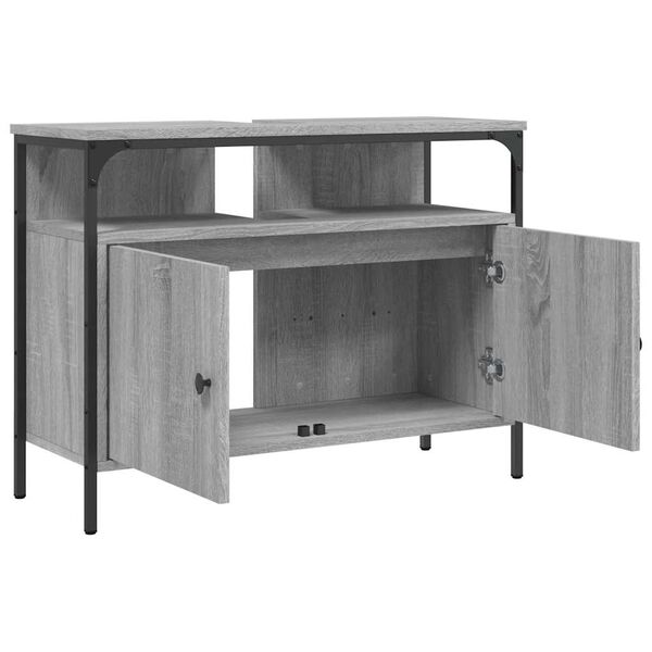 vidaXL Ντουλάπι Νιπτήρα Μπάνιου Γκρι Sonoma 80x30x60 εκ. Επεξ. Ξύλο