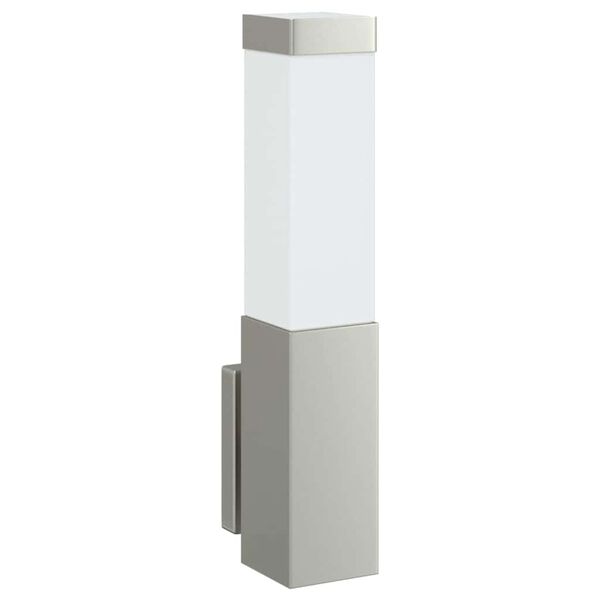 vidaXL Εξωτερικά Φωτιστικά Τοίχου 2 pcs Ασημί 10.5 x 6 x 35 εκ.