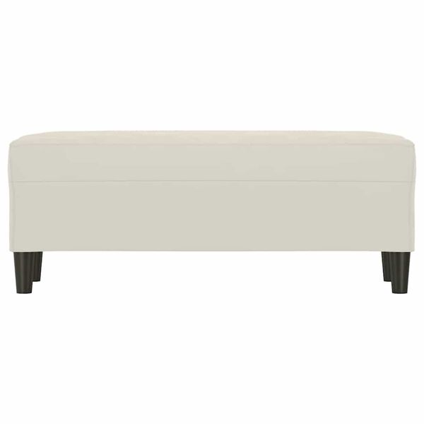 vidaXL Πάγκος Κρεμ 100x35x41 εκ. Βελούδινος