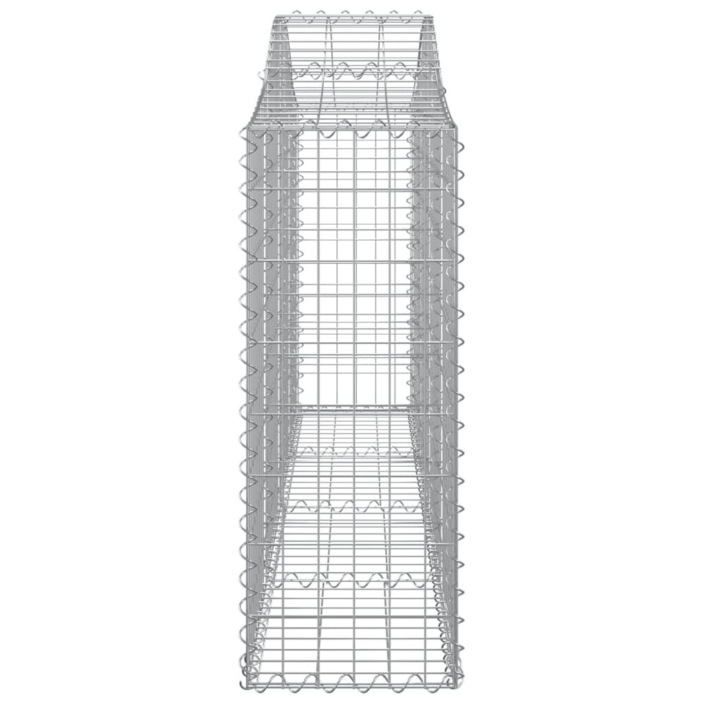 vidaXL Συρματοκιβώτιο Τοξωτό 200x30x80/100εκ. από Γαλβανισμένο Χάλυβα