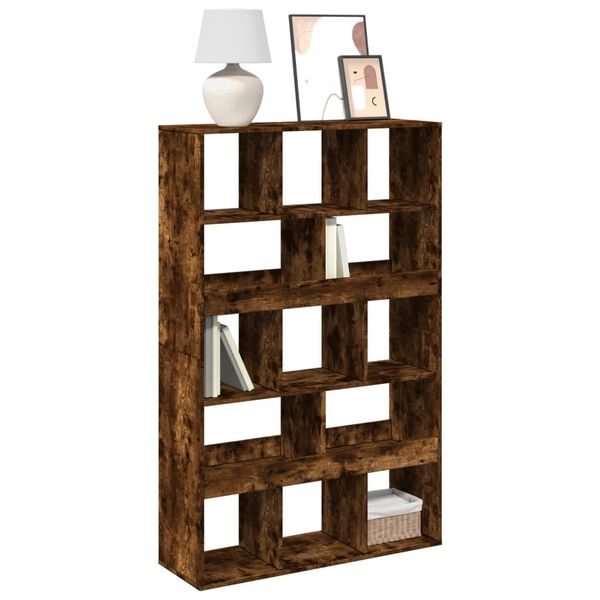 vidaXL Βιβλιοθήκη Καπνιστή Δρυς 100x33x156,5εκ. από Επεξεργασμένο Ξύλο