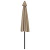 vidaXL Ομπρέλα Βεράντας Ημικυκλική Χρώμα Taupe 300x155 εκ Ιστός Αλουμ.