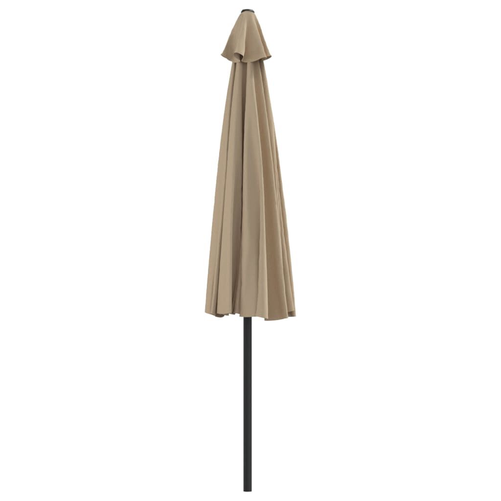 vidaXL Ομπρέλα Βεράντας Ημικυκλική Χρώμα Taupe 300x155 εκ Ιστός Αλουμ.