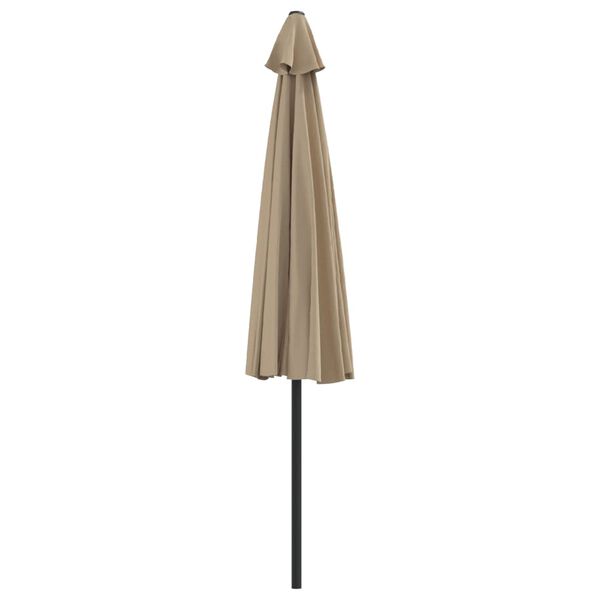 vidaXL Ομπρέλα Βεράντας Ημικυκλική Χρώμα Taupe 300x155 εκ Ιστός Αλουμ.
