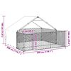 vidaXL Κλουβί Σκύλου Εξωτερ. Χώρου με τρεχάλα 3x3x1,9μ. Γαλβαν. Ατσάλι
