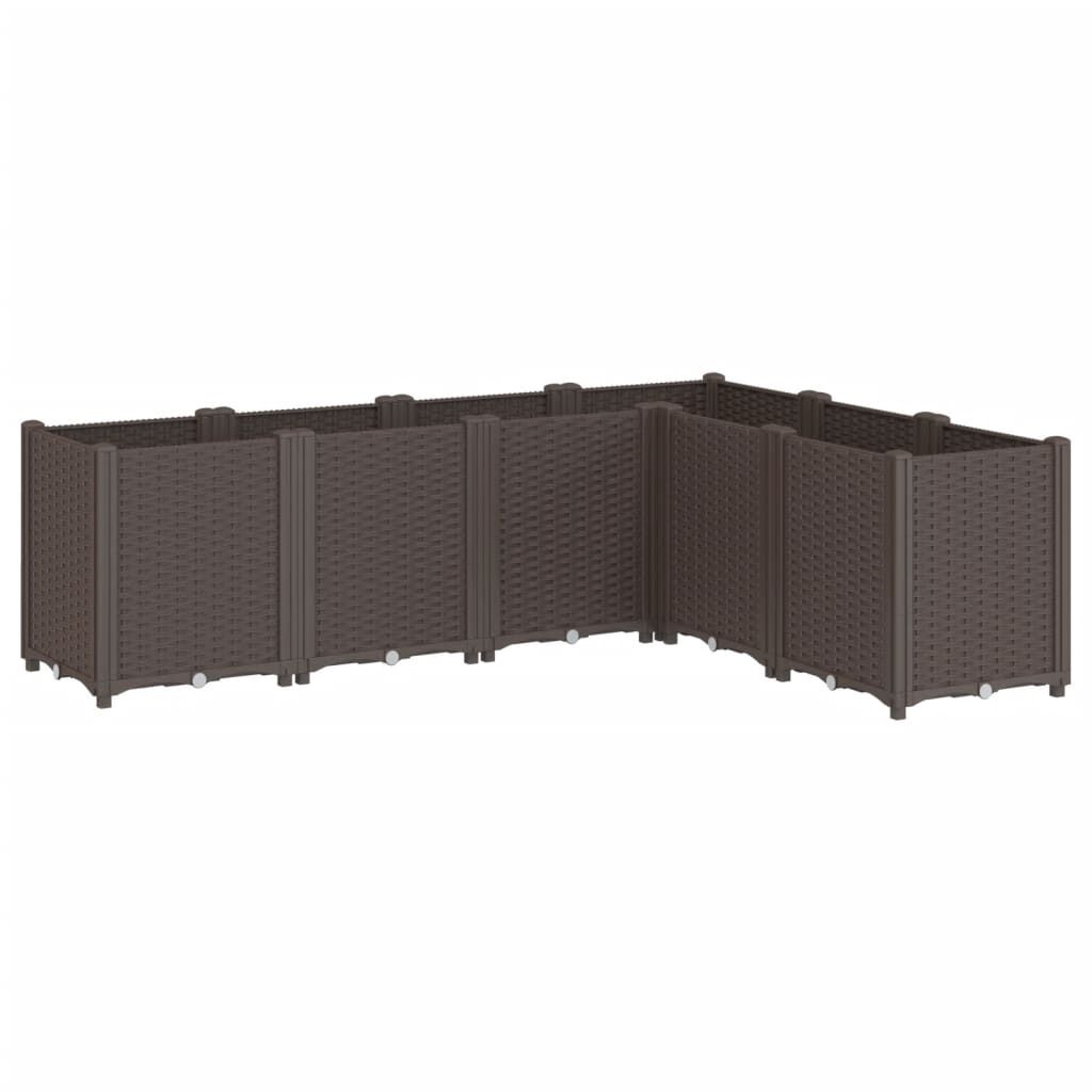 vidaXL Ζαρντινιέρα Κήπου Καφέ 160x120x53 εκ. Πολυπροπυλένιο
