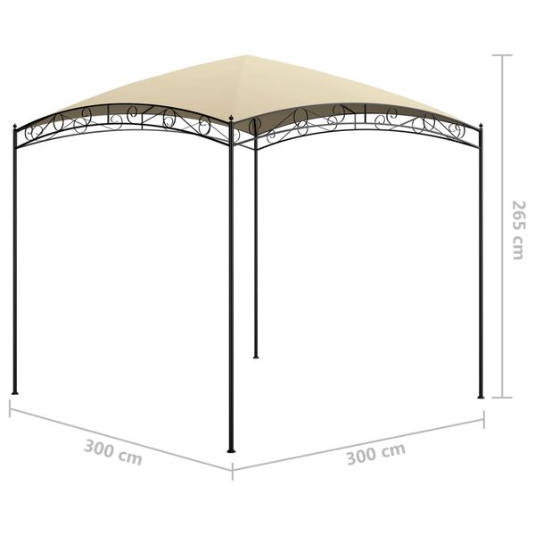 vidaXL Κιόσκι Taupe 3 x 4 x 2,65 μ. 180 γρ./μ²