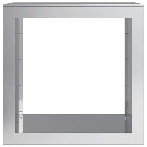 vidaXL Ράφι Καυσόξυλων 60x40x60 εκ. Γαλβανιζέ Ατσάλι