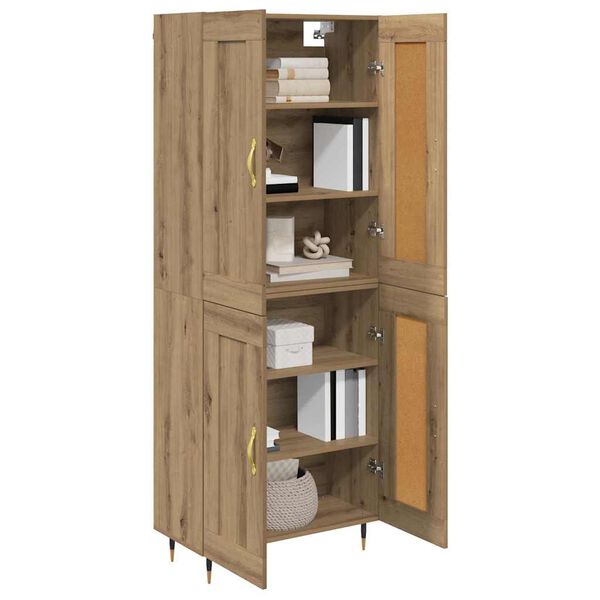 vidaXL Highboard Artisan Oak 69,5 x 34 x 90 &epsilon;&kappa;. &Epsilon;&pi;&epsilon;&xi;&epsilon;&rho;&gamma;&alpha;&sigma;&mu;έ&nu;&omicron; &xi;ύ&lambda;&omicron;
