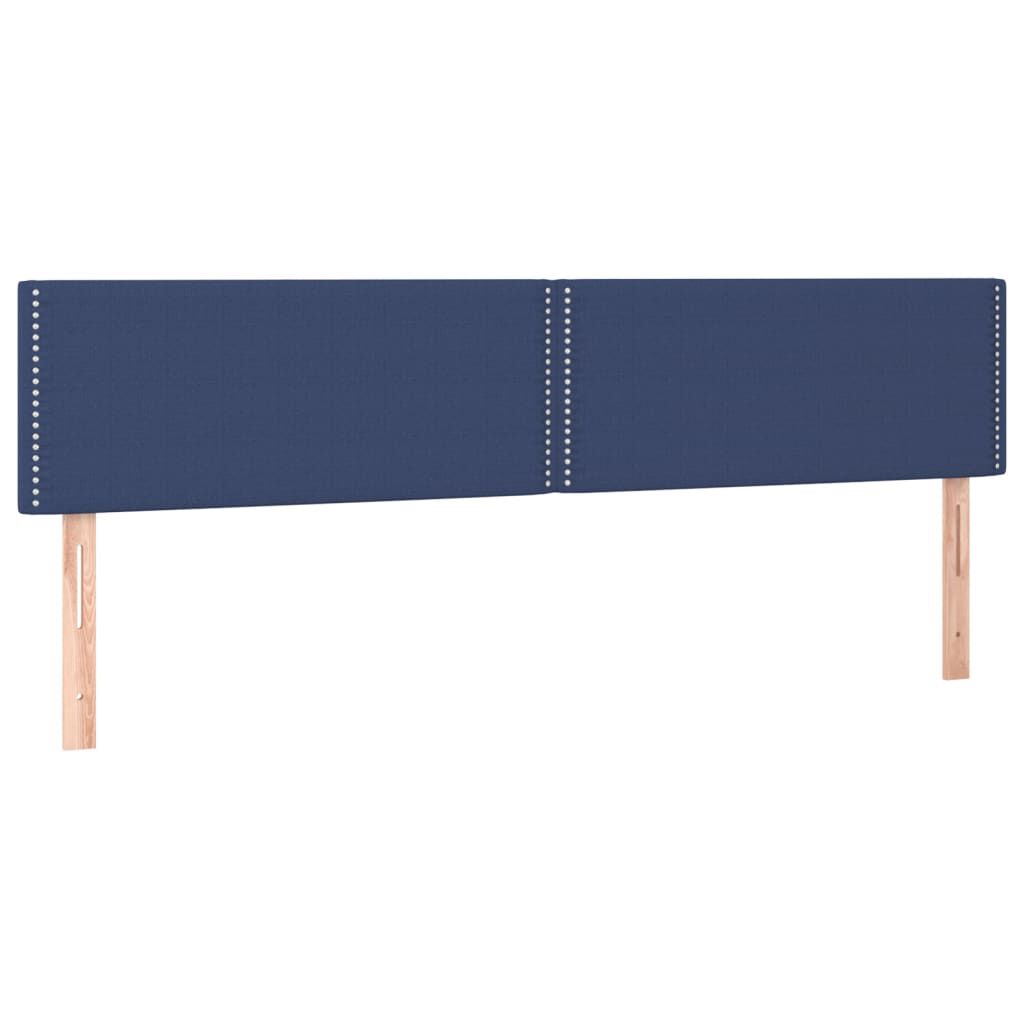 vidaXL Κρεβάτι Boxspring με Στρώμα Μπλε 180x200 εκ. Υφασμάτινο