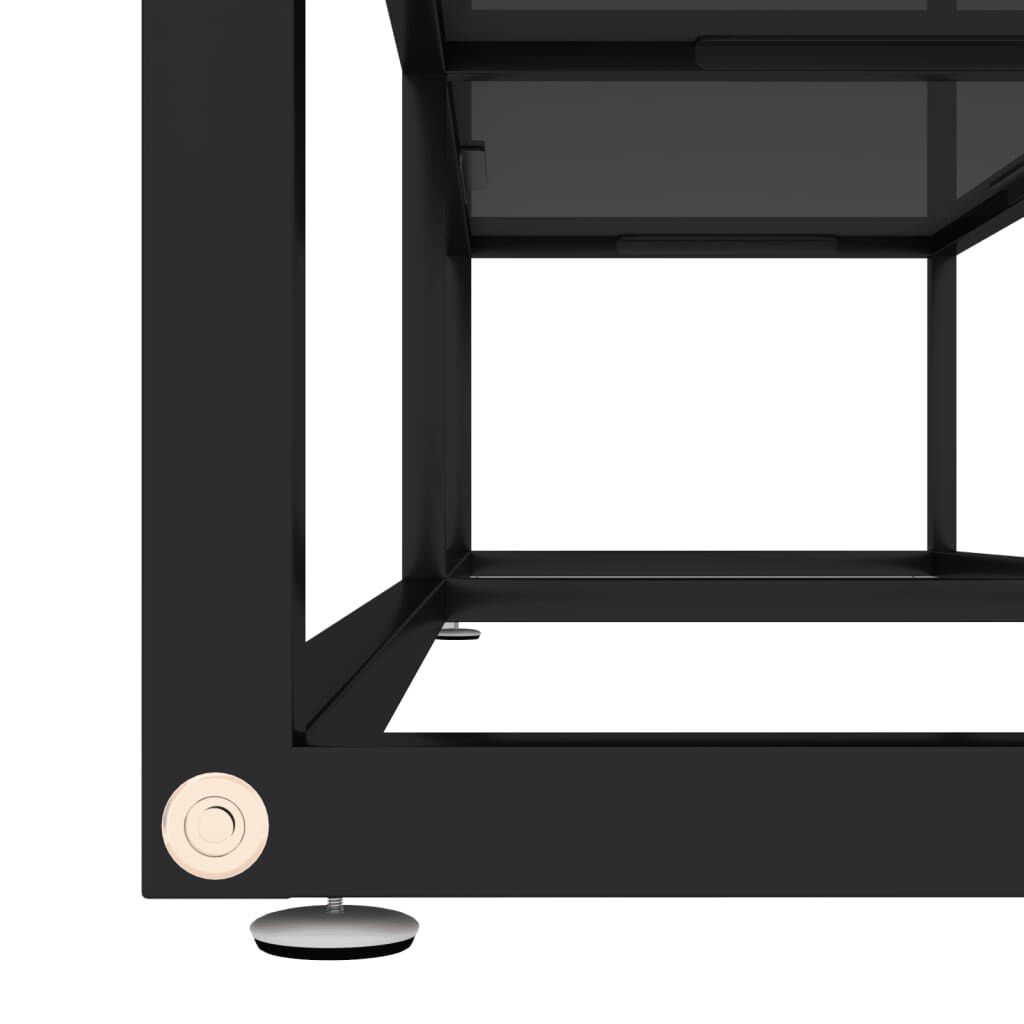 vidaXL Έπιπλο Τηλεόρασης Μαύρο 160 x 40 x 40,5 εκ. από Γυαλί Ασφαλ.