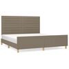 vidaXL &Sigma;&kappa;&epsilon;&lambda;&epsilon;&tau;ό&sigmaf; &Kappa;&rho;&epsilon;&beta;&alpha;&tau;&iota;&omicron;ύ &Chi;&omega;&rho;ί&sigmaf; &Sigma;&tau;&rho;ώ&mu;&alpha; Taupe 160x200 &epsilon;&kappa;. &Upsilon;&phi;&alpha;&sigma;&mu;ά&tau;&iota;&nu;&omicron;