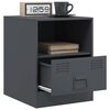 vidaXL Κομοδίνο Ανθρακί 34,5 x 39 x 44 εκ. από Χάλυβα