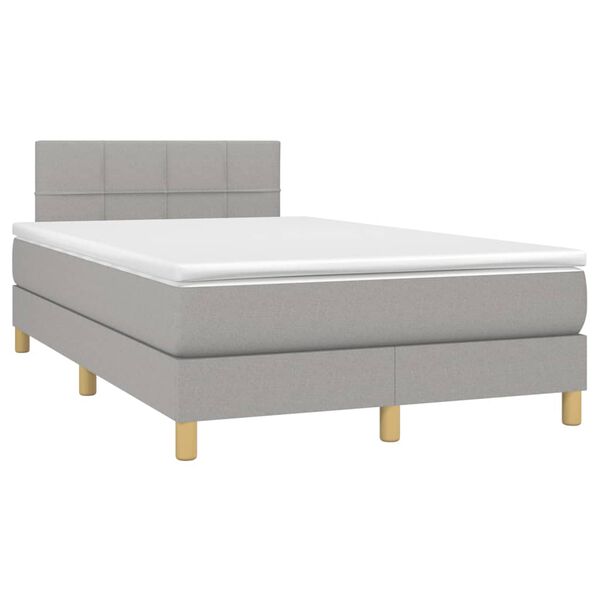 vidaXL &Kappa;&rho;&epsilon;&beta;ά&tau;&iota; Boxspring &mu;&epsilon; &Sigma;&tau;&rho;ώ&mu;&alpha; & LED &Alpha;&nu;.&Gamma;&kappa;&rho;&iota; 120x190&epsilon;&kappa;. &Upsilon;&phi;&alpha;&sigma;&mu;ά&tau;&iota;&nu;&omicron;