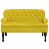 vidaXL Παγκάκι με Πλάτη Κίτρινο 119,5x64,5x75 εκ. Βελούδινο