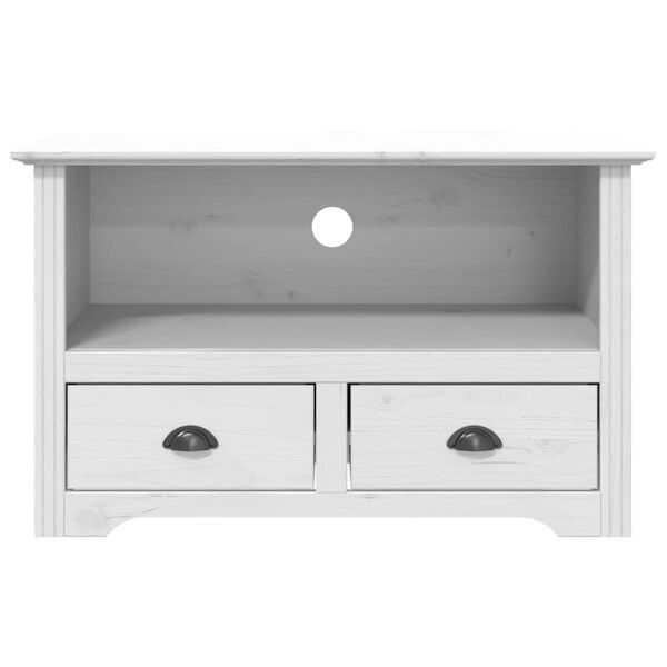 vidaXL Έπιπλο Τηλεόρασης BODO 2 Συρτάρια Λευκό 91,5x44,5x56 εκ Πεύκο