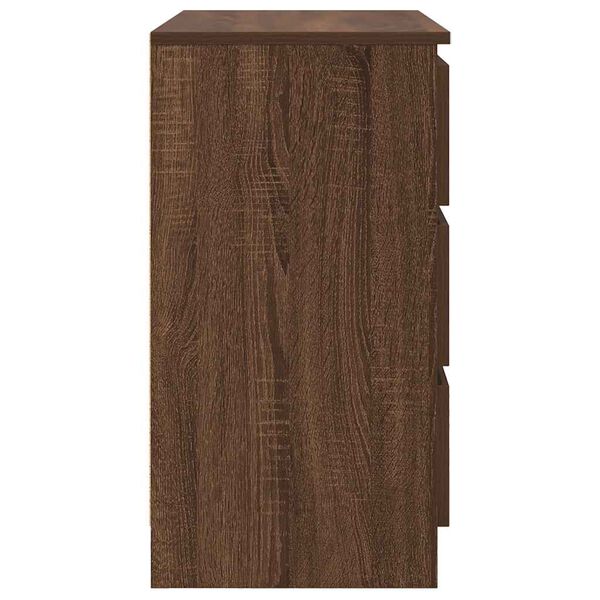 vidaXL Συρταριέρα με Συρτάρια καφέ δρυς 71x35x65 εκ. Επεξ. Ξύλο