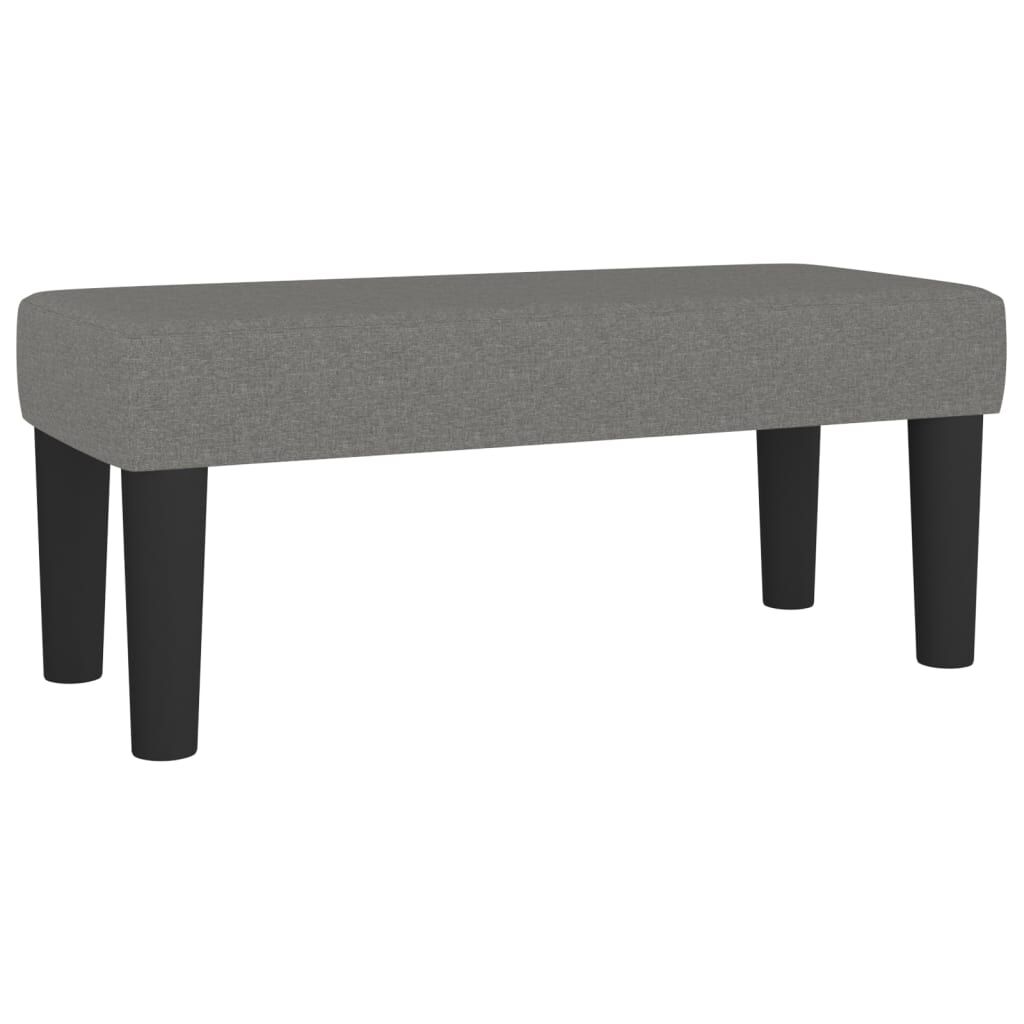 vidaXL Κρεβάτι Boxspring με Στρώμα Σκούρο Γκρι 80x200 εκ. Υφασμάτινο