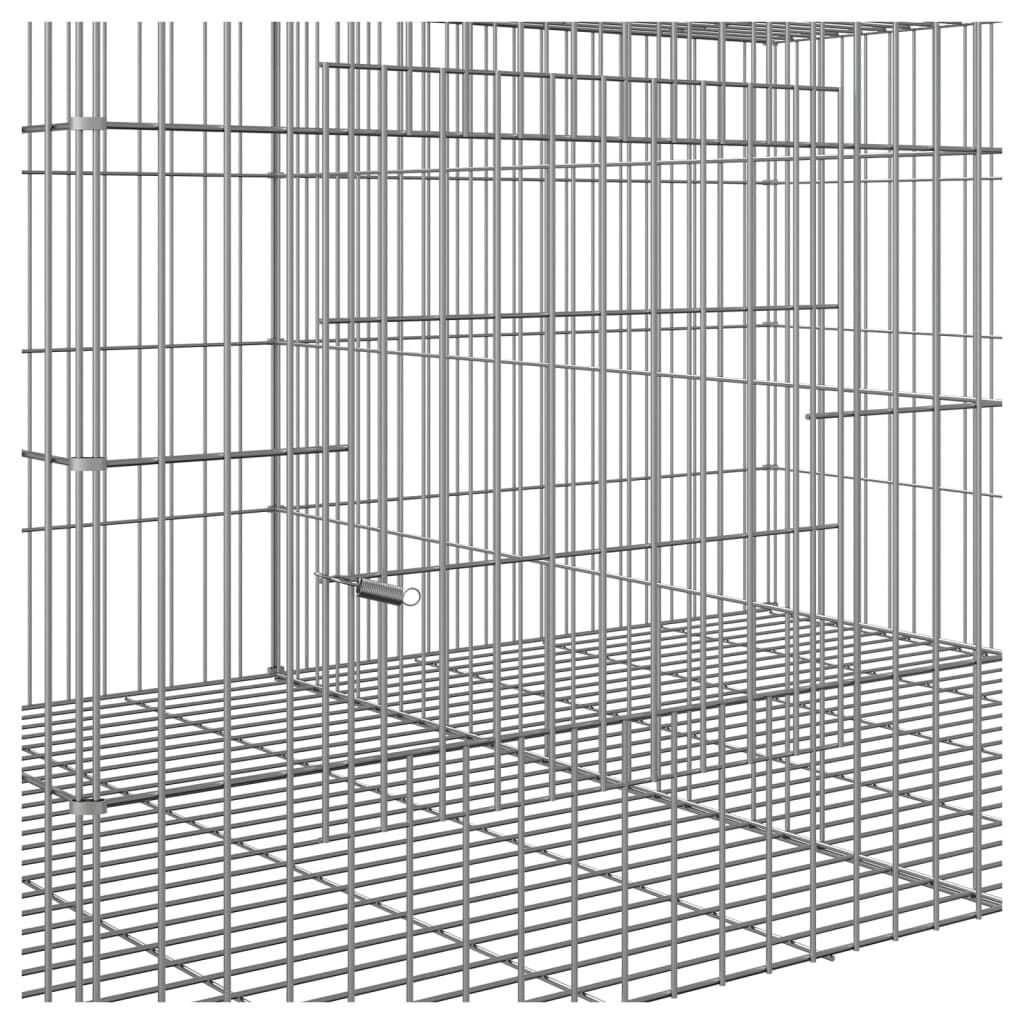 vidaXL Κλουβί Κουνελιών 3 Πάνελ 163x79x54 εκ. από Γαλβανισμένο Σίδερο