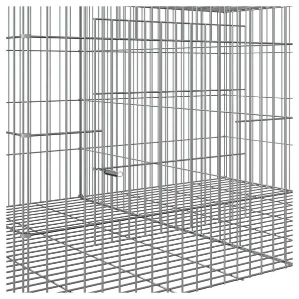 vidaXL Κλουβί Κουνελιών 3 Πάνελ 163x79x54 εκ. από Γαλβανισμένο Σίδερο