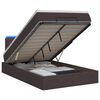 vidaXL &Kappa;&rho;&epsilon;&beta;ά&tau;&iota; Ottoman &mu;&epsilon; &Sigma;&tau;&rho;ώ&mu;&alpha; &kappa;&alpha;&iota; LED &Sigma;&kappa;&omicron;ύ&rho;&omicron; &Kappa;&alpha;&phi;έ 120 x 190 cm