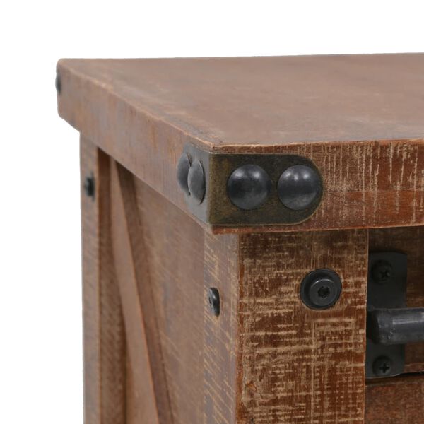 vidaXL Τραπέζι Κονσόλα Καφέ 131 x 35,5 x 75 εκ. από Μασίφ Ξύλο Ελάτης