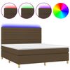 vidaXL &Kappa;&rho;&epsilon;&beta;ά&tau;&iota; Boxspring &mu;&epsilon; &Sigma;&tau;&rho;ώ&mu;&alpha; & LED &Sigma;&kappa;.&Kappa;&alpha;&phi;έ 180x200&epsilon;&kappa;. &Upsilon;&phi;&alpha;&sigma;&mu;ά&tau;&iota;&nu;&omicron;