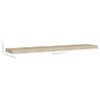 vidaXL Ράφια Τοίχου 2 τεμ. Χρώμα Δρυός 120 x 23,5 x 3,8 εκ. MDF