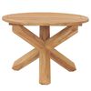 vidaXL Τραπεζαρία Κήπου Ø 110x 75 εκ. από Μασίφ Ξύλο Teak