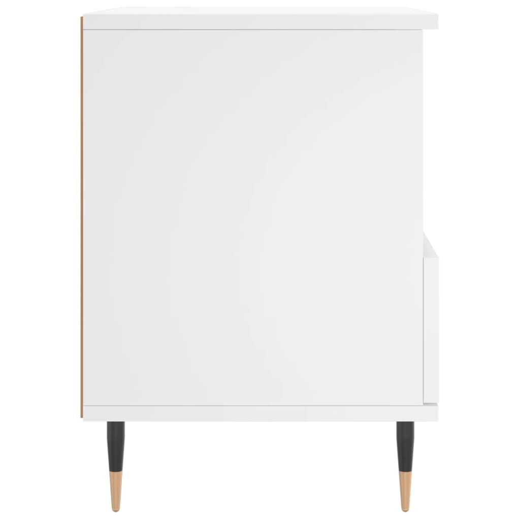 vidaXL Κομοδίνο Λευκό 40 x 35 x 50 εκ. από Επεξεργασμένο Ξύλο