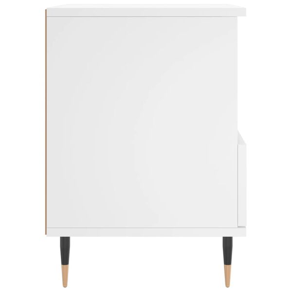 vidaXL Κομοδίνο Λευκό 40 x 35 x 50 εκ. από Επεξεργασμένο Ξύλο