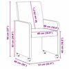 vidaXL Καρέκλες Φαγητού με Ρόδες με τροχούς 2 pcs Καφέ 57 x 66 x 94 εκ