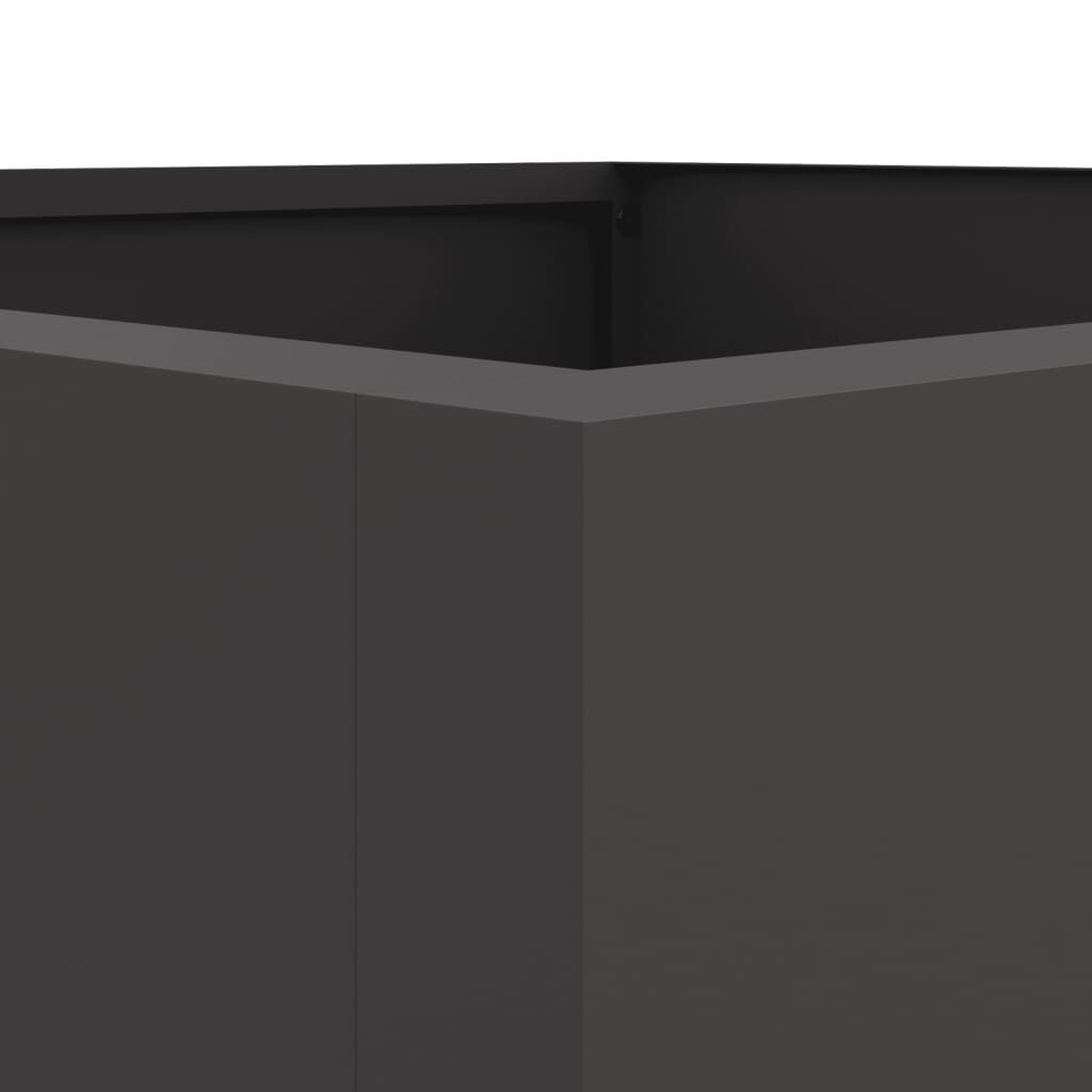 vidaXL Ζαρντινιέρα Μαύρη 52x48x75 εκ. από Χάλυβα