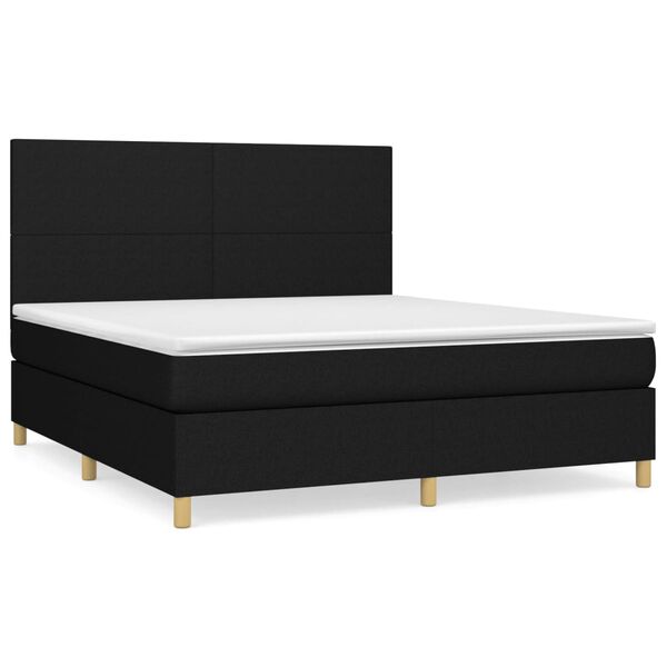 vidaXL &Kappa;&rho;&epsilon;&beta;ά&tau;&iota; Boxspring &mu;&epsilon; &Sigma;&tau;&rho;ώ&mu;&alpha; &Mu;&alpha;ύ&rho;&omicron; 180x200 &epsilon;&kappa;. &Upsilon;&phi;&alpha;&sigma;&mu;ά&tau;&iota;&nu;&omicron;