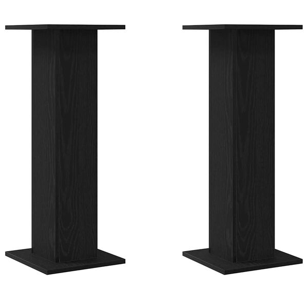 vidaXL Βάσεις Ηχείων 2 pcs Μαύρη δρυς 30 x 30 x 80 cm