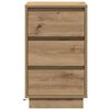 vidaXL Κομοδίνο με artisan δρυς 39 x 34.5 x 65 εκ. Επεξεργασμένο ξύλο