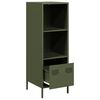 vidaXL Ντουλάπι Πράσινο Λαδί 35x39x103,5 εκ. από Ατσάλι