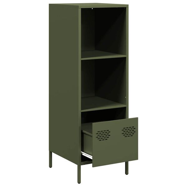 vidaXL Ντουλάπι Πράσινο Λαδί 35x39x103,5 εκ. από Ατσάλι