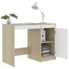 vidaXL Γραφείο Λευκό / Sonoma Δρυς 100 x 50 x 76 εκ. από Μοριοσανίδα