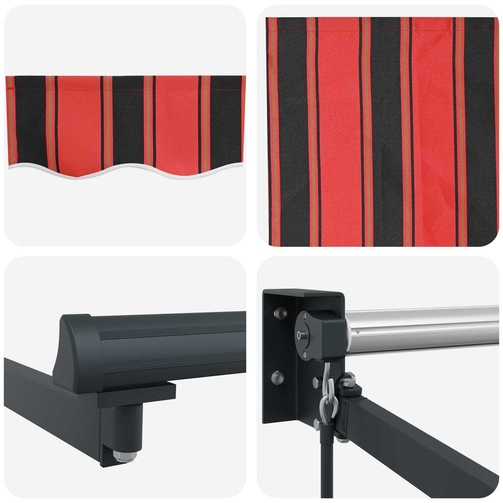 vidaXL Σκηνίτσα Αναδιπλούμενη Striped Πορτοκαλί, Καφέ 300 x 250 εκ