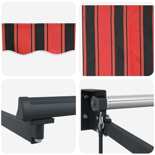 vidaXL Σκηνίτσα Αναδιπλούμενη Striped Πορτοκαλί, Καφέ 300 x 250 εκ
