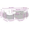 vidaXL Σαλόνι Κήπου Σετ 7 Τεμαχίων Γκρι Συνθετικό Ρατάν με Μαξιλάρια