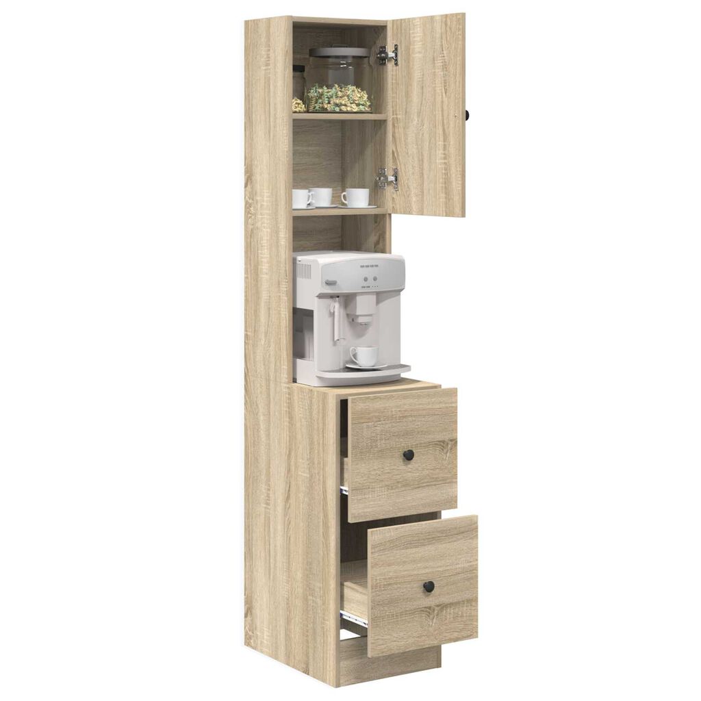 vidaXL Ντουλάπα Κουζίνας Μπεζ 35 x 50 x 180 εκ. Επεξεργασμένο ξύλο