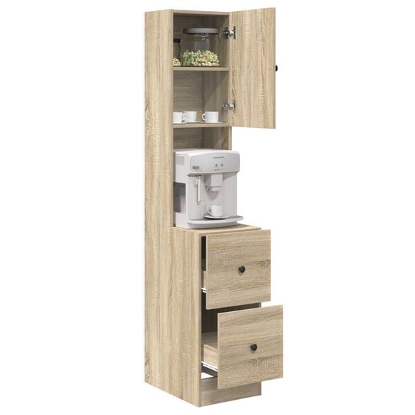 vidaXL Ντουλάπα Κουζίνας Μπεζ 35 x 50 x 180 εκ. Επεξεργασμένο ξύλο