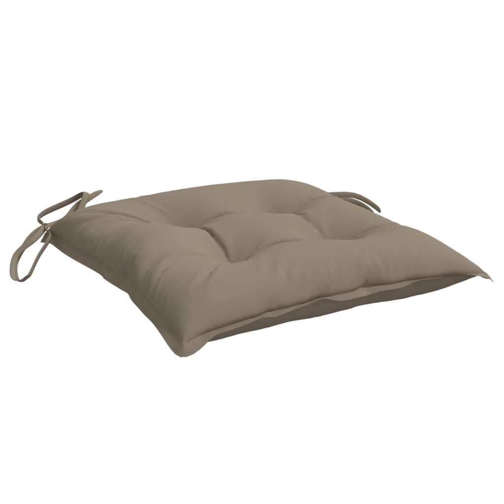 vidaXL Μαξιλάρια Καρέκλας Κήπου 6 τεμ. Taupe 40x40x7 εκ. Υφασμάτινα