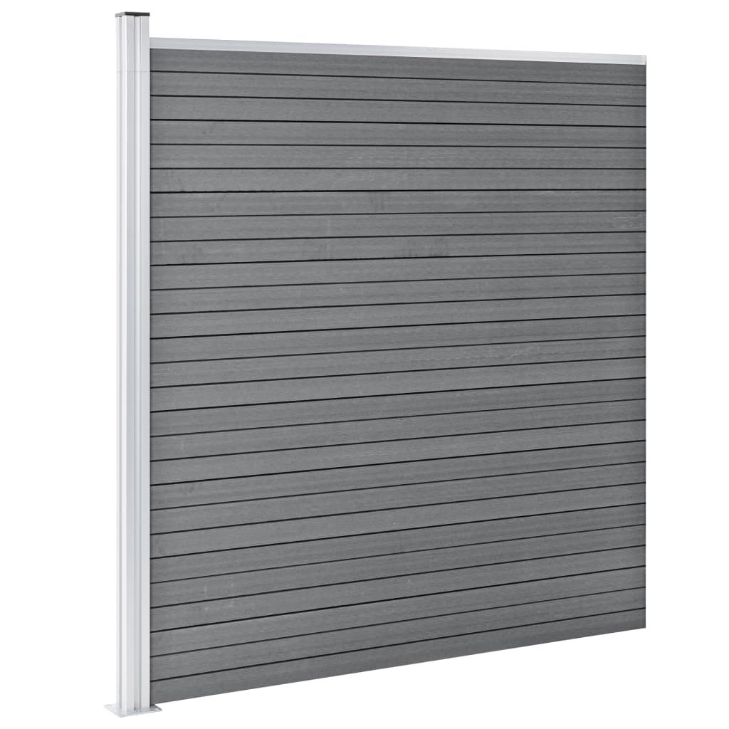 vidaXL Πάνελ Περίφραξης Γκρι 699 x 186 εκ. από WPC