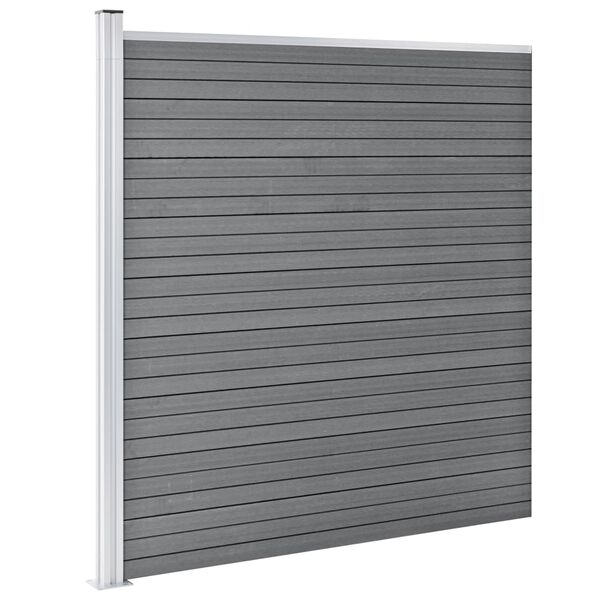 vidaXL Πάνελ Περίφραξης Γκρι 699 x 186 εκ. από WPC