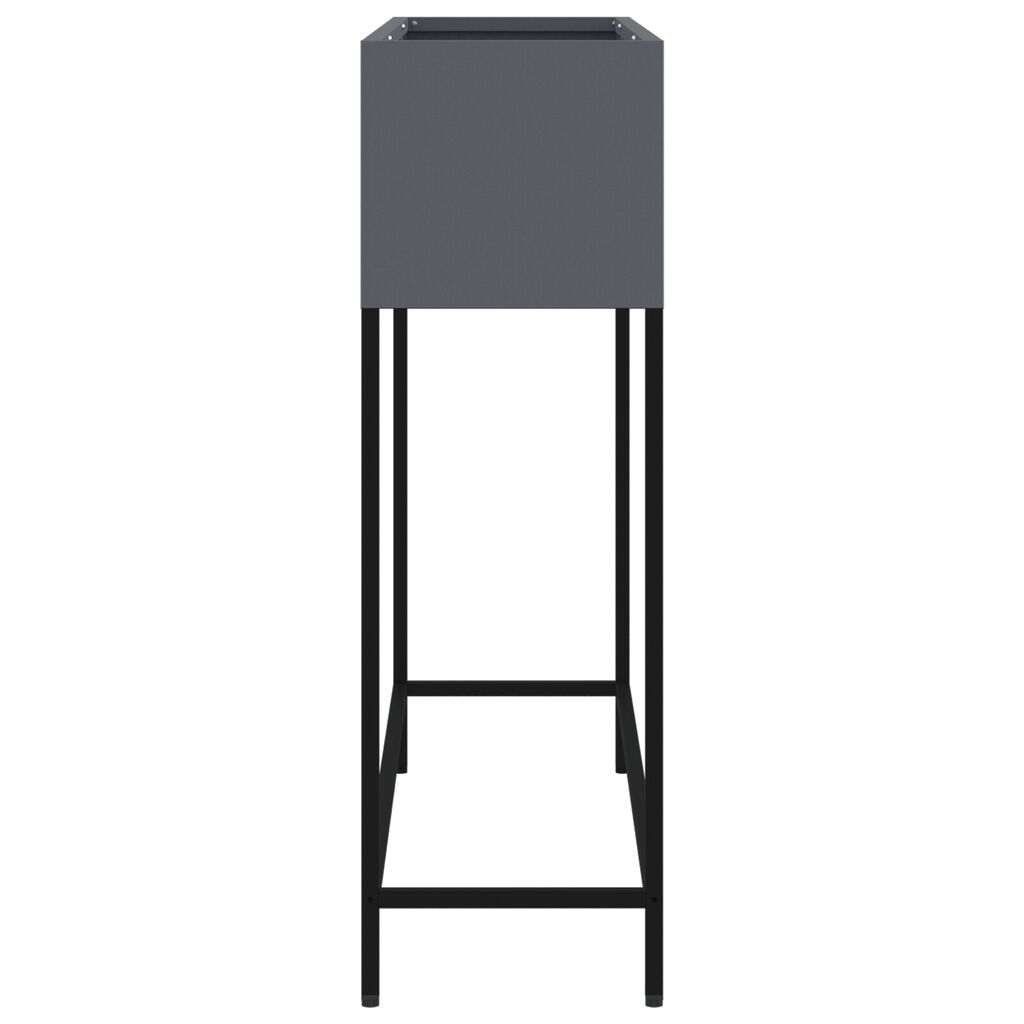 vidaXL Υψηλή Υπερυψωμένη Γλάστρα 100x26x82 εκ Ανθρακί Ατσάλι