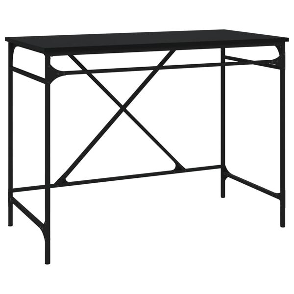 vidaXL Γραφείο Μαύρο 100 x 50 x 75 εκ. Επεξεργασμένο Ξύλο / Σίδηρος